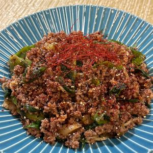 楽ラク手抜キッチン🐶🐾の作ってみた!投稿(レンジで5分！パパッと1人飯♪【オイスターまぜ麺】)