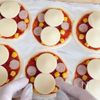 餃子の皮で簡単 ゆきだるまミニピザの工程4