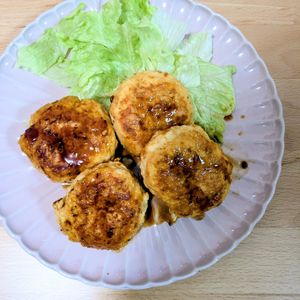 ゆいの作ってみた!投稿(【甘辛鶏えのきつくね】1人分150円！えのきでかさまし♪)