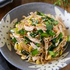 【豆もやしと鶏ささみの韓国風ナムル】レンチン＆包丁不要！
