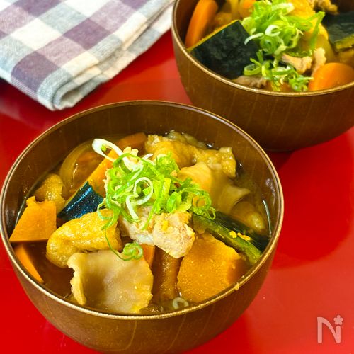 【冷蔵庫一掃】かぼちゃと余り野菜のごちそう豚汁