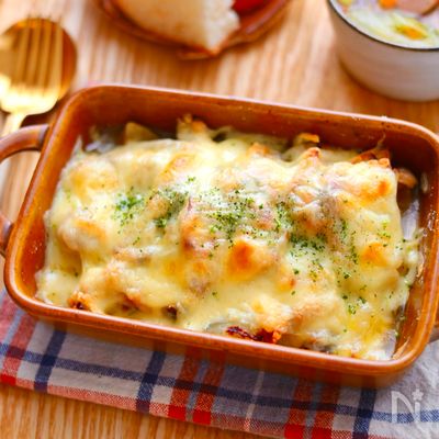 【チキンときのこのチーズ焼き】簡単、とろけるおいしさ！