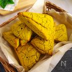 すぐできる！皮ごとかぼちゃの米粉スコーン【卵・牛乳なし】