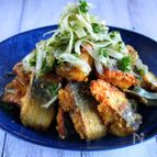 サバの香ばしカレー竜田揚げ★ぱせり塩だれがけ