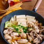 フライパンでほったらかし！きのこたっぷり鶏すき