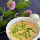 ホワイトアスパラと豆腐のかき玉スープ