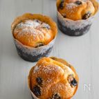 【ラムレーズンのチーズケーキ風マフィン】混ぜて焼くだけ！