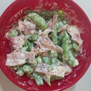 milkの作ってみた!投稿(旬のやみつき副菜♡【シーザースナップえんどう】)