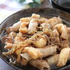 時間がたっても美味しい♡豚巻きごぼうと糸こんの簡単煮込み