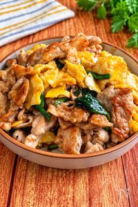 10分で爆速おかず♪【豚たまほうれん草の甘酢あん】
