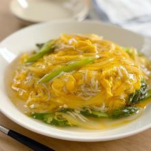 簡単本格味『アスパラとしらすのふわとろ天津飯』
