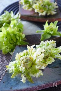 【春の香り】花開く＊ふきのとうの天ぷら＊カリッと天ぷらのコツ