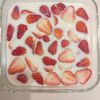 milkの作ってみた!投稿(家族争奪戦(笑)めっちゃ旨し♪いちごミルクの練乳寒天ゼリー♪)