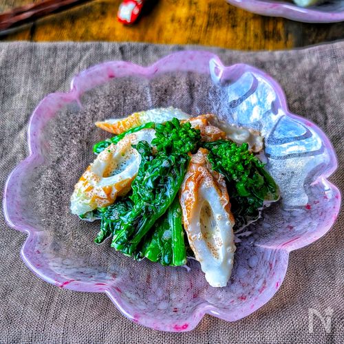 【菜の花とちくわのマヨ和え】季節を感じる副菜♡