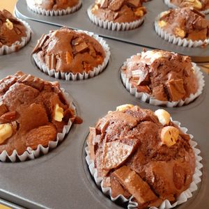ゆゆ920の作ってみた!投稿(【だれでも簡単♡しっとりチョコマフィン】バター不使用！)