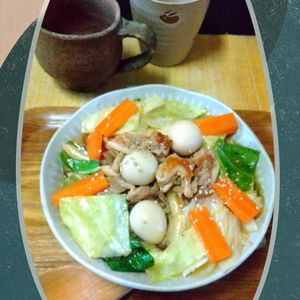 チョロリスの作ってみた!投稿(【豚こまキャベツの中華丼】キャベツがシャキッとおいしい♪)