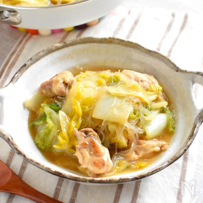 【鶏と白菜のうま煮】ワンパンでパパッとうますぎ〜