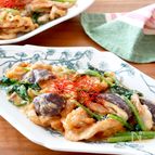 【豚こまとほうれん草のオーロラ炒め】主菜15分★ご飯が進む♪