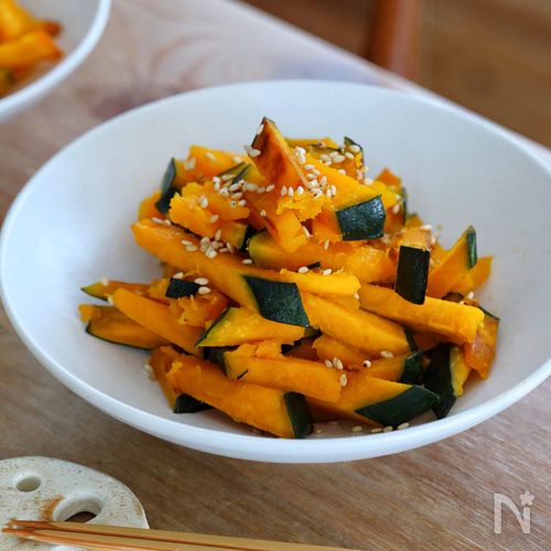 調味料2つ!甘み引き立つ【かぼちゃの塩こうじきんぴら】