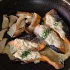子供大絶賛【鮭のチーズソース米粉ムニエル】エリンギの旨みも♪