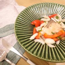 冷めてもうれしい♪お米の粉で作る魚の梅しそ南蛮漬け