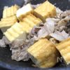 絹厚揚げと豆苗、豚肉の塩麹炒めの工程2