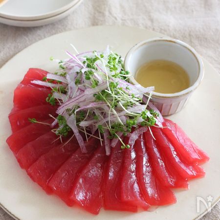 まぐろの簡単和風カルパッチョ By 小春 ぽかぽかびより レシピサイト Nadia ナディア プロの料理家のおいしいレシピ