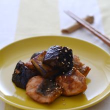鮭となすのしょうが焼き
