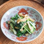 【チンゲンサイと油揚げの白だし炒め】やさしい味♪