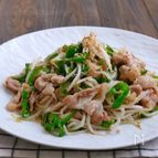 豚こまともやしとピーマンのチャチャっと炒め