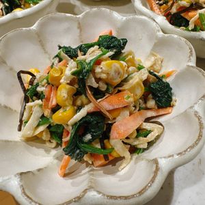 むぎの作ってみた!投稿(連日作った激うま副菜♡切り干し大根とほうれん草の塩昆布和え)