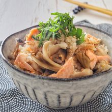 鮭ときのこの炊き込みご飯