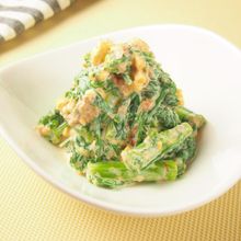 【免疫力】春菊の梅おかかタルタル和え【ゆで卵不要で即完成♪】