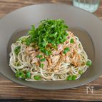 暑い日でも食べやすい！なめたけツナ缶冷やしそば