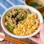 栄養たっぷり子供が喜ぶ小松菜そぼろ丼