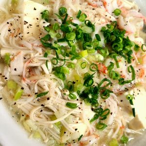 みー助の作ってみた!投稿(これだけ食べてもこのカロリー♪白菜とカニカマと豆腐のとろみ餡)