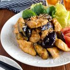 簡単節約☆鶏胸肉と茄子の照り焼き。