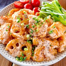 【鶏れんこんマヨ】鶏むねしっとり♡えびマヨ風やみつきおかず♪