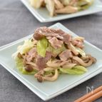 豚肉ときのこの蒸し炒め