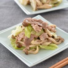 豚肉ときのこの蒸し炒め