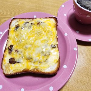 ナムディの作ってみた!投稿(ラムレーズンのダブルチーズトースト)