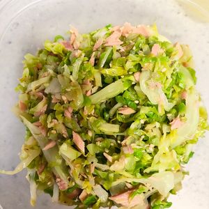 1125817の作ってみた!投稿(【キャベツのレンジ蒸しツナサラダ】たっぷりキャベツ消費♬︎)
