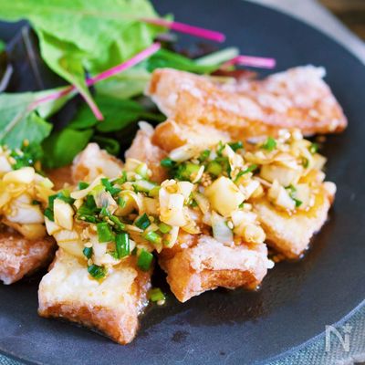 辛っ！うまっ！ビールがすすむ♪『ネギだく♡よだれ厚揚げ』