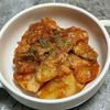 968467の作ってみた!投稿(【チキンとじゃがいものトマトチーズ煮】15分で絶品おかず!)