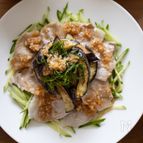 『豚肉となすの中華風おかずサラダ』#手作りドレッシング