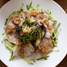 『豚肉となすの中華風おかずサラダ』#手作りドレッシング