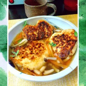 チョロリスの作ってみた!投稿(【鶏ひき肉ときのこの和風あんかけハンバーグ】ほっこり和食♡)