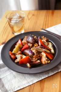 豚肉となすの味噌炒め