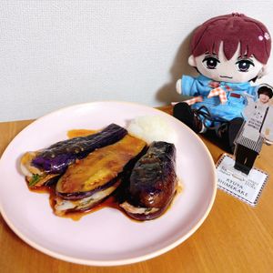 えりかの作ってみた!投稿(食欲倍増！【なすと豚バラの梅照り焼き】なすに挟むだけ！)