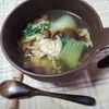 M＊Pの作ってみた!投稿(なめこと青菜の卵スープ)